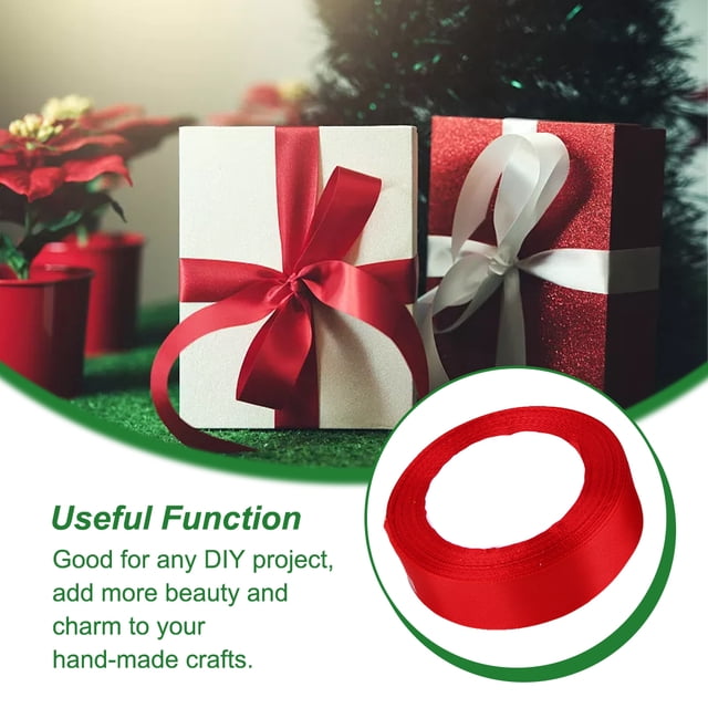 Gift Wrap Ribbon Wedding Decorations Clothes Making Supply DIY Craft Accessories Light-weight Polyester Ribbons for Ornaments Red 26