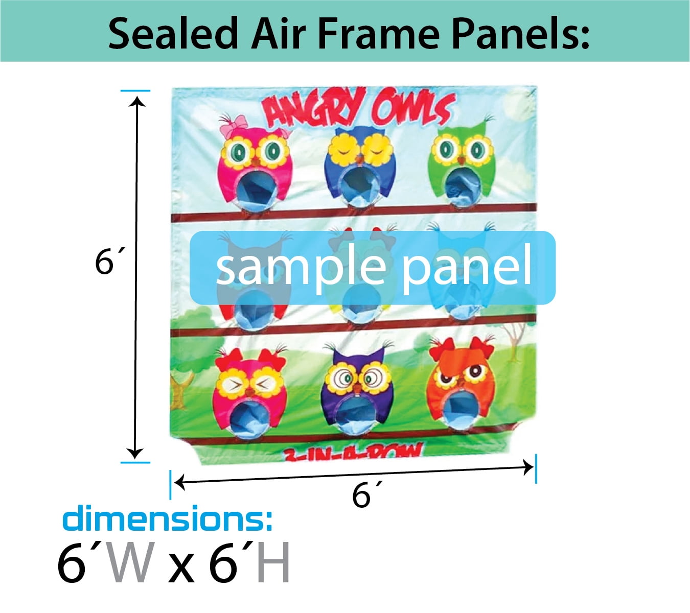 TentandTable Replacement Inflatable Frame Game Panel Only, 50 Mile Bike