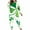 Green1, variant on Levmjia Womens Pajama 2 Piece Set Casual Long Sleeve Tops Pants Plus Size St. Patrick Printed Outfit Soft Polyester Sleepwear Home Wear Comfort