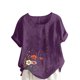 thumbnail image 1 of Vestidos Casuales Para Mujer, Blusas De Mujer De Moda Blusa informal de lino con cuello redondo, manga corta y botones para mujer, 1 of 4