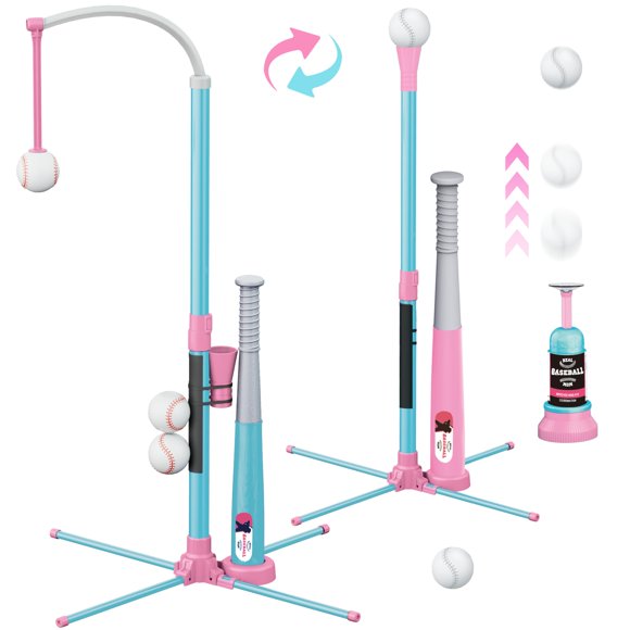 Set de béisbol Surelect en T Ball 3 en 1 con 2 bates para niños