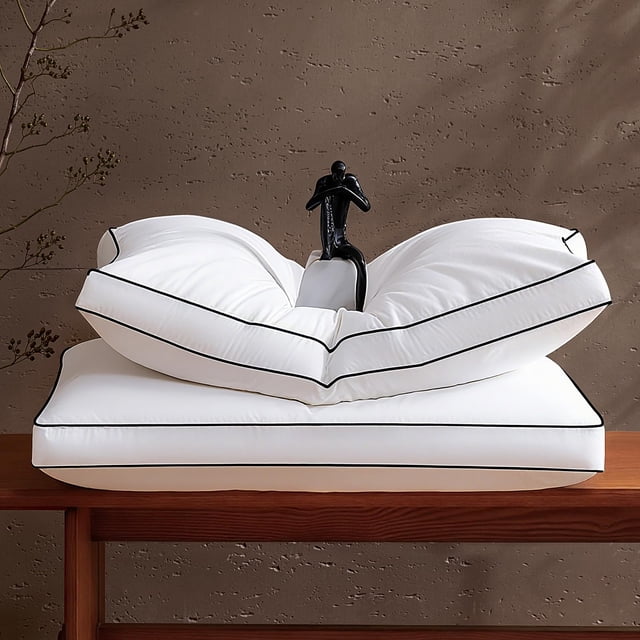 Juego de 2 almohadas de plumas Sanivosily Queen Size