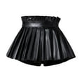thumbnail image 2 of LYHaoo Children's PU Solid Color Fashion Personality Dress Full Skirt Girls Skirt,Dresses for Girls Sizes 11-12 Years Black, 2 of 3