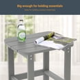 thumbnail image 2 of ACEGOSES Patio Side Table, Adirondack Outdoor HIPS Weather-Proof Square End Table, Light Gray, 2 of 6