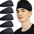 thumbnail image 4 of DESIGNICE Headbands Full Coverage Sweat Band,High Elastic Non-Tightening Head Wraps for Men,Grey, 4 of 4