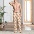 thumbnail image 4 of Salouo Playful Squirrel Autumn Print Pajama Pants for Men, Lounge Pants Elastic Waistband Casual Men's sleepwear Loungewear Sleep Pajama Pant -Medium, 4 of 7
