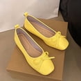 thumbnail image 4 of AUDeals Women's Ballet Flats, Square Toe Slip On Shoes with Bowknot and Soft Sole, Foldable Dress Shoes for Parties, 4 of 5