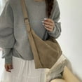 thumbnail image 3 of Handbags for Women, Leather Shoulder Bag For Women Solid Color Simple Commuting Bag (Khaki), 3 of 4