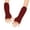 Wine, variant on Women Long Cable Knit Fingerless Arm Warmers Warm Elastic Half Finger Knitted Wrist Cuffs Matching Various Solid Colors Wine One Size