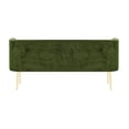 thumbnail image 4 of NPD Furniture Marsha 19" Velvet Fabric & Steel Bench in Dainty Green/Gold, 4 of 12