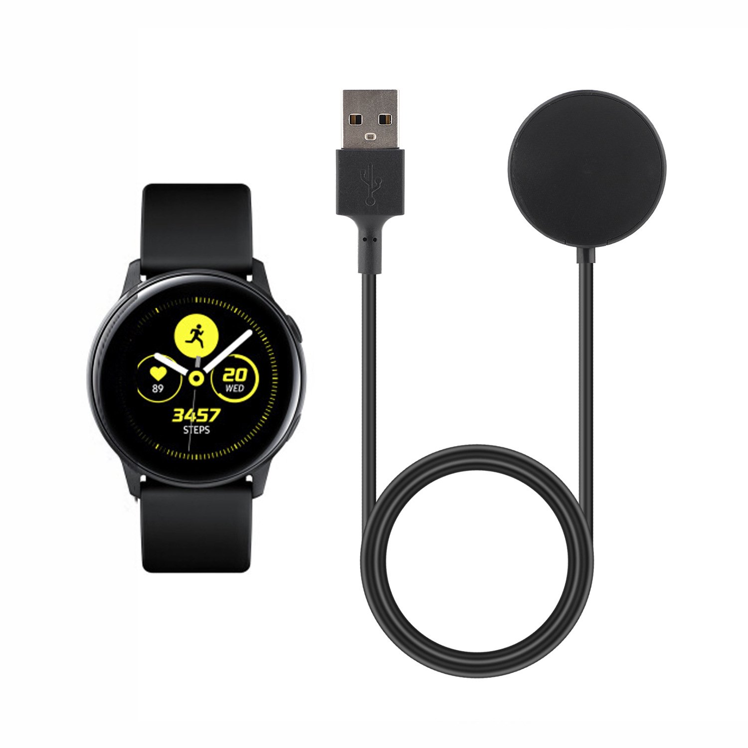 Magnetic Induction Wireless Charger Compatible With Samsung Smartwatch Fast Charging Usb Cable For Samsung Galaxy Watch 3 3 Active 2 Active 1 Black Shtkuying Walmart Canada