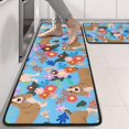 thumbnail image 2 of Kitchen Rugs Sets Of 2,Basset Hound Dog and Flower Anti Fatigue Kitchen Mat Rugs Non Slip Washable,Decorative Kitchen Floor Mats for Kitchen,Sink,Laundry,17"x47"+17"x47", 2 of 5