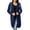 Navy Blue, variant on Womems Casual Full Zip Up Hoodie Long Oversized Sweatshirt Fall Hoodies with Pockets (Black, 3XL)