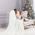 thumbnail image 3 of Unique Bargains Cotton Blanket Decorative Cable Knitted Throw Soft Knit Blankets, 3 of 10