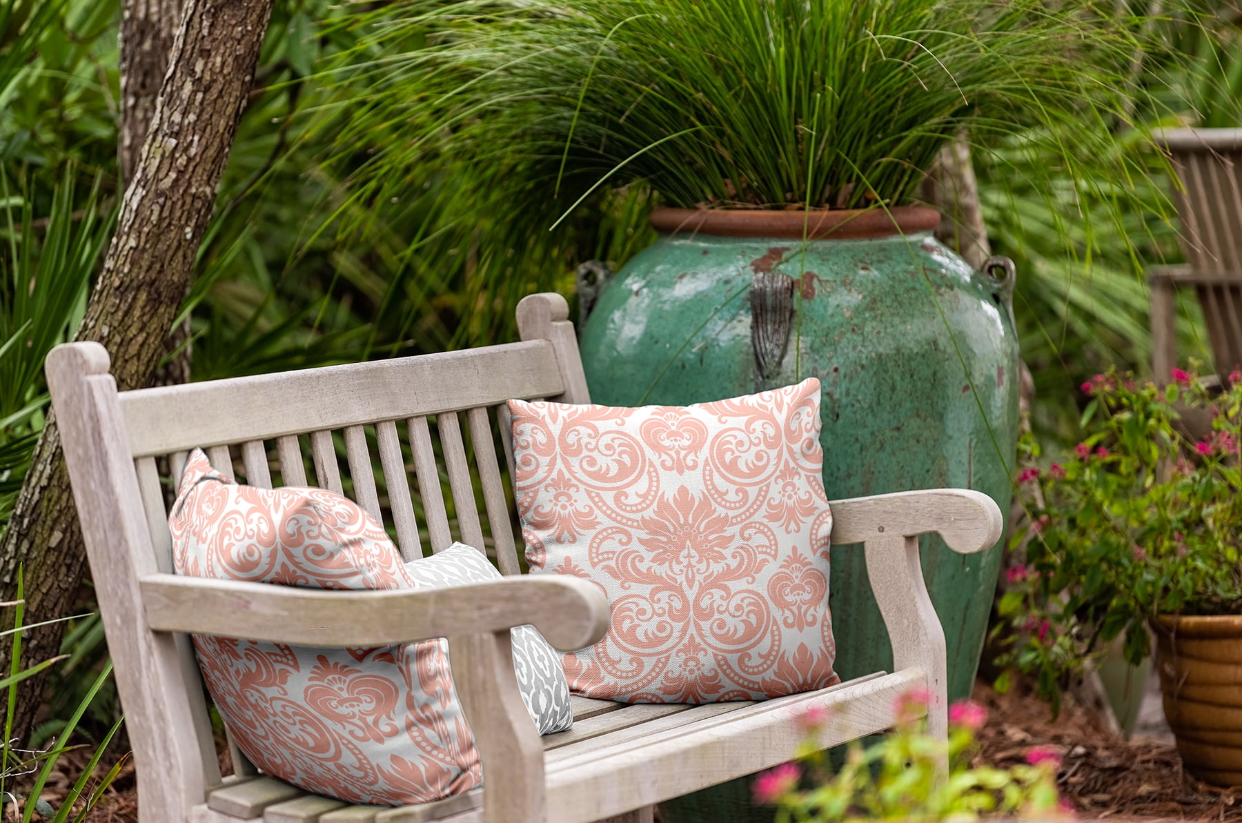 16" x 16" Simply Daisy Alexys Indoor/Outdoor Polyester Throw Pillow, Blush Qty 1