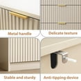 thumbnail image 7 of FURNIWAY Beige 7 Drawer Dresser for Bedroom, Modern Fluted Dresser with Gold Metal Handles, Wide Chest of Drawers for Bedroom,Living Room, Entryway, Hallway, 7 of 7