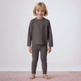 thumbnail image 2 of Caqnni Toddler Girls Clothes Winter Warm Long Sleeve Tops Long Pants Suit Kids Soft Cotton Fall Outfits 2Pcs Set Sleepwear Pajamas(18-24 Months,Gray), 2 of 6