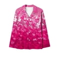 thumbnail image 5 of BLVB Womens Pajama Sets Pj Set Cute Heart Print Long Sleeve Button down Shirt Long Pants Lounge Sets Valentine's Day Gifts, 5 of 6