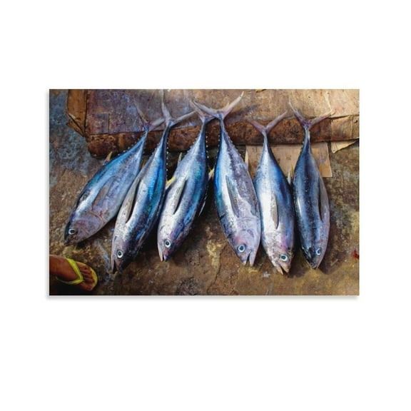 Tuna Fish Canvas Art Poster And Wall Art Picture Print Modern Family Bedroom Decor Posters,Unframe-style,24x36inch(60x90cm)