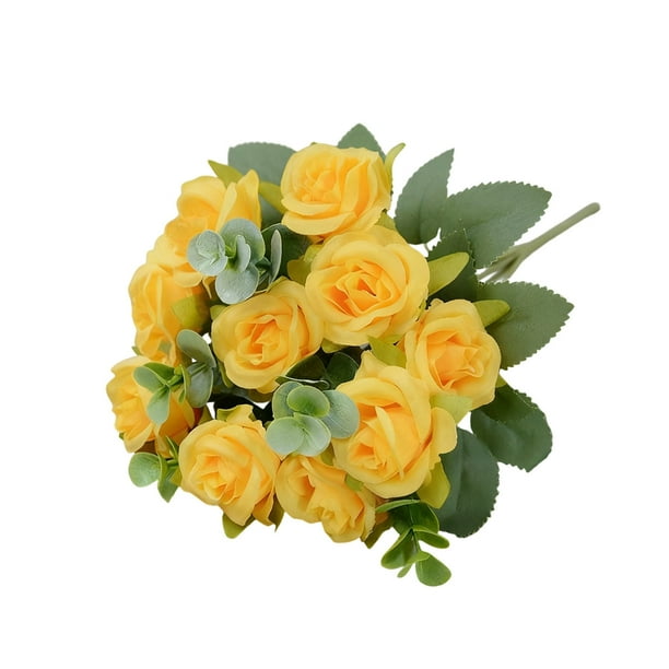 Flores Artificiales para Decoración 30cm Ramos de Flores Artificiales para Decoraciones de Bodas de Hogar