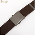thumbnail image 3 of Canvas Web Belt for Men Adjustable Cloth Fabric Military Belt with Metal Buckle, 3 of 9