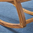 thumbnail image 3 of GDF Studio Kelsey Outdoor Acacia Wood 3 Piece Recliner Rocking Chair Chat Set, Teak, 3 of 7