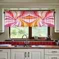thumbnail image 3 of Yayeee Kitchen Curtains Tier Set of 2 Light Filtering 57"x24" Over Sink Window Panels, Swirling Lines, 3 of 7