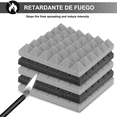 thumbnail image 3 of Panel Acústico De Espuma De 30x30x3cm 12 Gris, 3 of 5