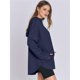 thumbnail image 5 of Sudadera con Capucha Oversize para Mujer, con Cremallera de un Cuarto, Estilo Túnica, Ideal para Otoño e Invierno Ropa y Elegante Azul Marino L, 5 of 10