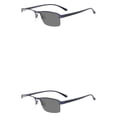 thumbnail image 3 of Gafas de sol de media montura Qarigey para hombre doble con dioptrías antideslizante estilo Vintage, 3 of 6