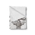 thumbnail image 2 of Travel Soft Flannel Fleece Throw Blanket, Leaning Tower of Pisa Japanese Building and Brazil Architecture Culture, Cozy Plush for Indoor and Outdoor Use, 50" x 60", Army Green, by Ambesonne, 2 of 6