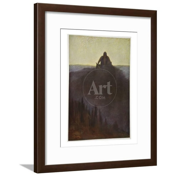 Wotan waits in Valhalla for the end with his broken spear, 1906, Figurative Framed Art Print Wall Art by Hermann Hendrich Sold by Art.Com