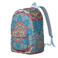 thumbnail image 2 of Floral Mandala Boho Print Backpack for Women & Men, Large Laptop Bookbag for School College, Lightweight Durable for Work Travel Daypack Gift, 2 of 5