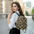 thumbnail image 6 of FORMRS Mini Backpack Purse for Women Quilted Travel Daypack Casual Shoulder Bag, Black Geometric, 6 of 7