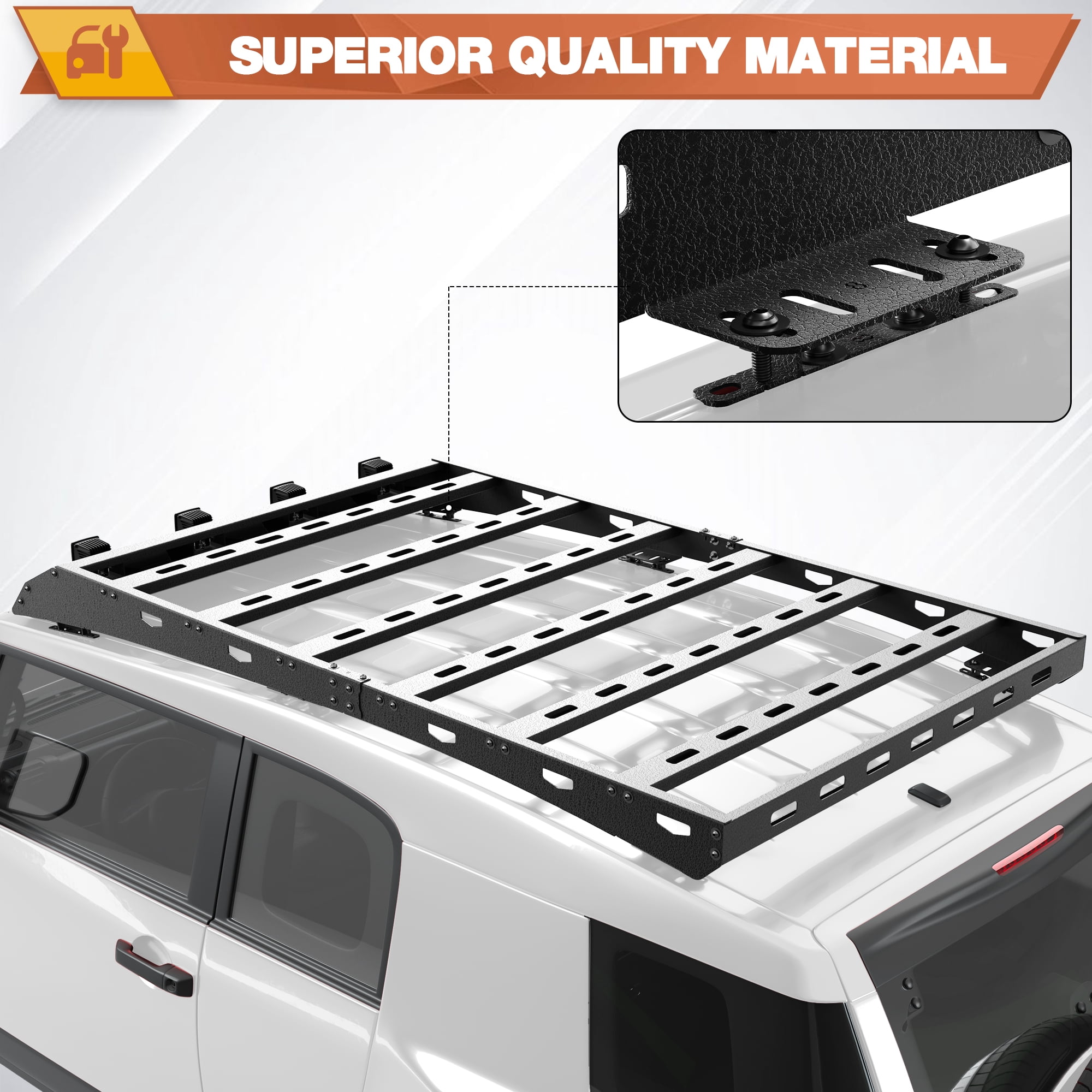POFENZE Roof Rack Compatible for 2006-2014 Toyota FJ Cruiser Roof Cargo Carriers with Cross Bars