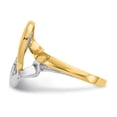 thumbnail image 4 of Solid 14k Yellow and White Gold Two Tone Fashion Swirl O Ring Band Size 8.5, 4 of 6
