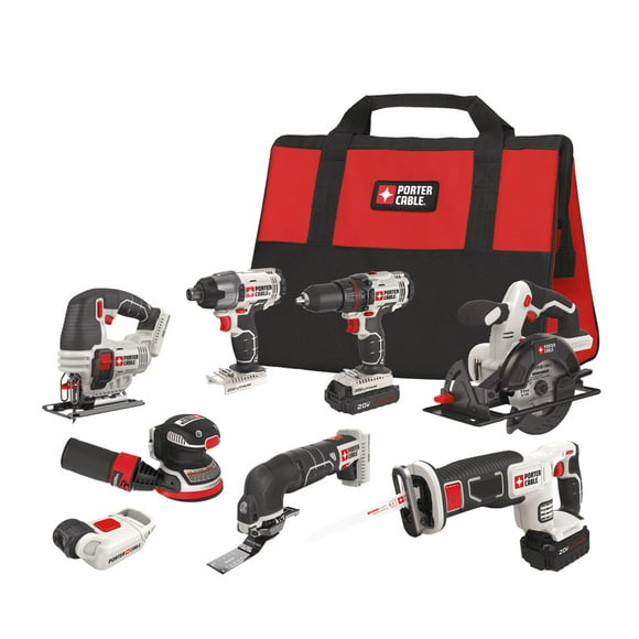 Kit combinado PORTER-CABLE PCCK6118, 20 V MÁX*, iones de litio, 8 herramientas