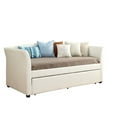 thumbnail image 4 of Furniture of America Allisa Faux Leather Daybed with Trundle in White, 4 of 6