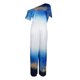 thumbnail image 4 of Mono de pierna ancha con tirantes de cuello sesgado y estampado informal a la moda para mujer Fridja  alkflakhf37142, 4 of 5