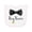 White and Pink, variant on Ring Bearer Black Bow Tie and Gold Wedding Ring Baby Terry Cloth Bib