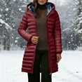 thumbnail image 3 of qucoqpe Winter Coats for Women Long Fleece Lined Puffer Down Jackets Warm Thicken Hooded Parkas with Zip Pockets, 3 of 7
