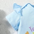 thumbnail image 6 of Coming Home Outfit Girl Romper Ruffle Tutu Skirt Headband 3Pcs Party Dress Clothes Set Blue 6 Months-12 Months, 6 of 7