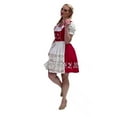 thumbnail image 4 of Dirndl Trachten Haus 3 Piece Short German Oktoberfest Dirndl Cotton Dress for Womens and Girls - Red, 4 of 10