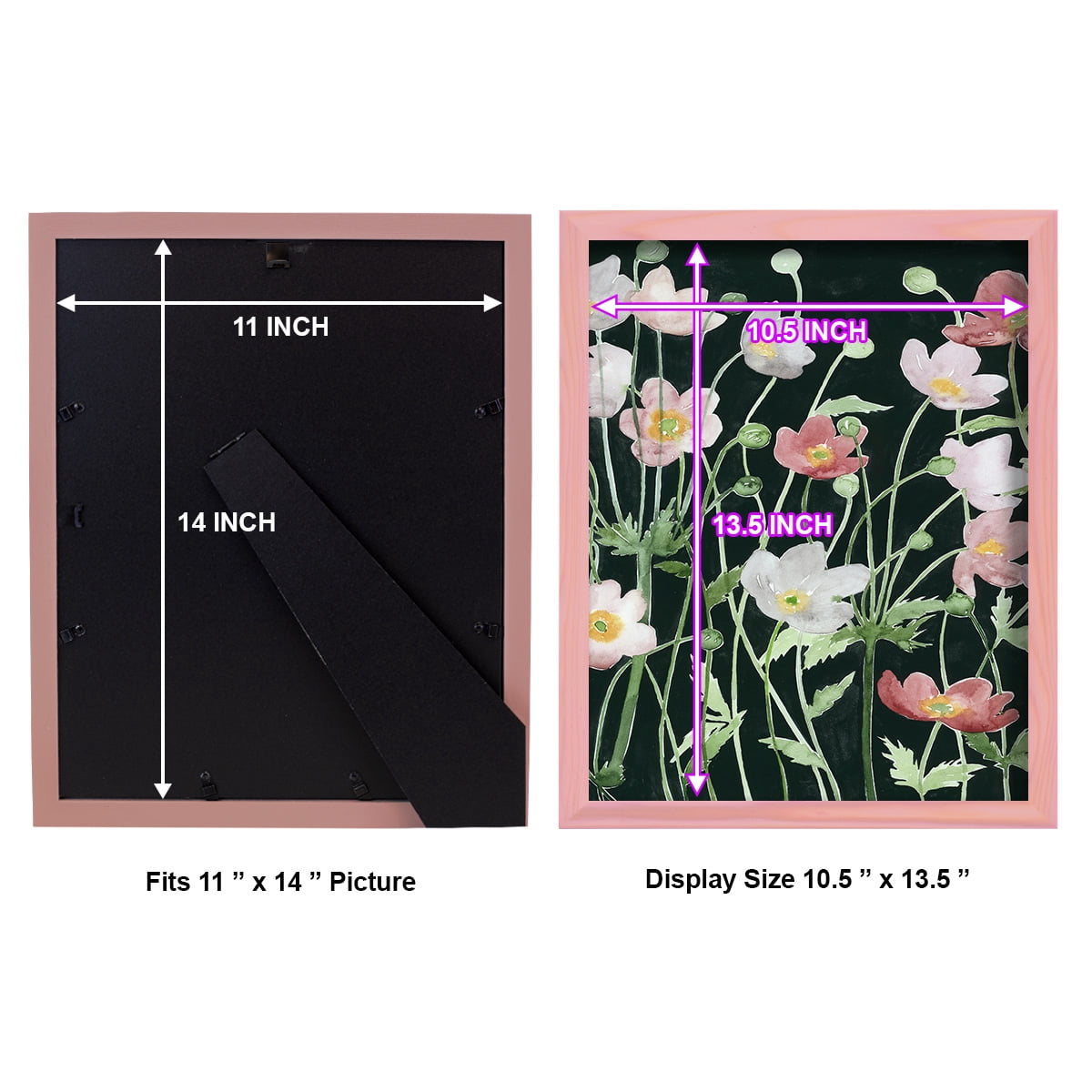 Anemone Dance I -Framed Print w/glass-Sunset Pink