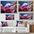thumbnail image 4 of Designart "The Royal Purple Dance Amidst Coral" Coastal Coral Under Water Floater Framed Wall Art Living Room, 4 of 5