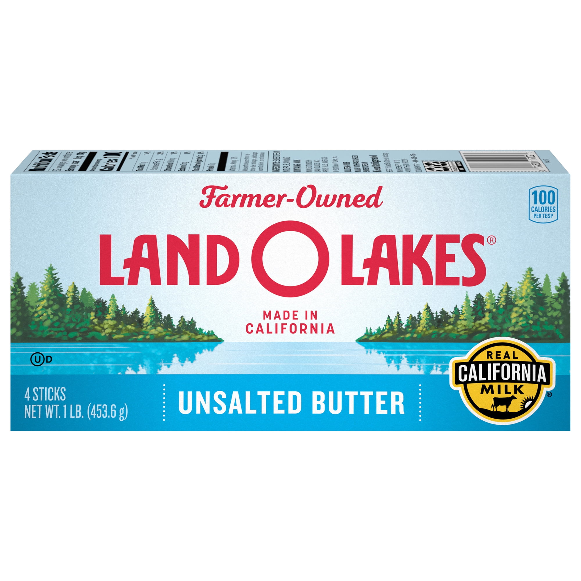 Land O Lakes Unsalted Stick Butter, 16 oz Box, 4 Sticks