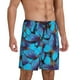 thumbnail image 2 of Fotbe Blue Butterflies Pantalones Cortos de Pijama para Hombre, Ropa de Dormir, Pantalones de Pijama Cortos para Hombre-Small, 2 of 6