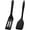 Black, variant on TT - Mini Silicone Brownie Serving Spatula Set Flexible Non Stick Serve Turner Heat Resistant Cooking Spatula for Flip Eggs Crepe Steak Pizza Kitchen Utensil (Black)v
