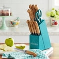 thumbnail image 2 of The Pioneer Woman 11-Piece Stainless Steel Knife Block Set, Teal Speckle, 2 of 5