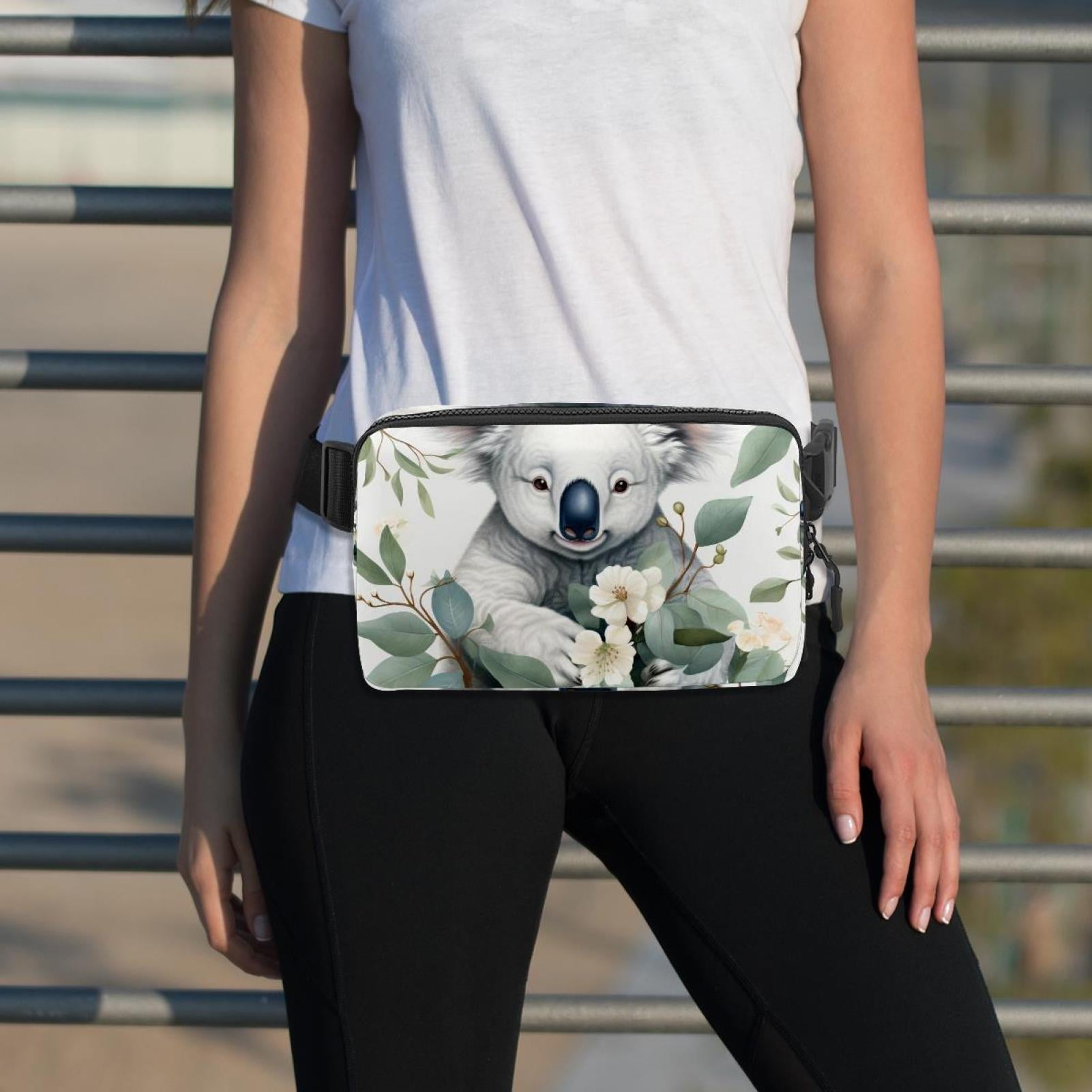 Koala Lightweight Adjustable Fanny Pack with Extension Strap - Unisex Crossbody Bag Money Belt